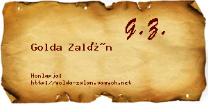 Golda Zalán névjegykártya