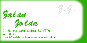 zalan golda business card